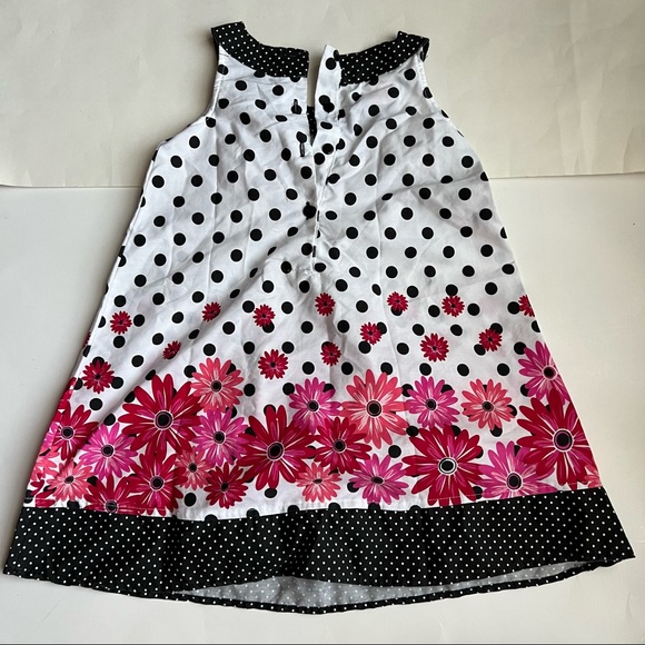 Sugah and Honey Girls Flower Polka Dot Dress - Size 5 (Used) - Picture 3 of 3